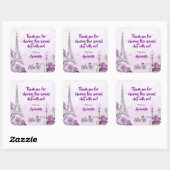 Paris Lila Iris French Square Sticker (Blatt)