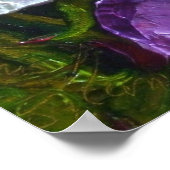 Paris: Lila Stiefmütterchen Kunstposter Poster (Ecke)