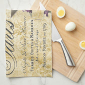 Paris Lilacs Carte Postale Geschirrtuch (Viertel Falte)