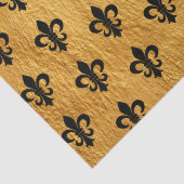 Paris-Lilie in Schwarz und Gold Seidenpapier (Detail)