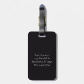 Paris Lit Up Eiffel Tower Bon Voyage Gepäckanhänger (Rückseite vertikal)