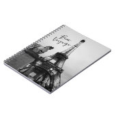 Paris Lit Up Eiffel Tower Bon Voyage Travel Notizblock (Linke Seite)