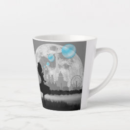 PARIS Little Girl Making Blue Bubble Coffee Tasse