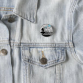 PARIS Little Girl Making Blue Buble Art Button (Beispiel)