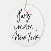 Paris, London, New York Keramik Ornament (Links)
