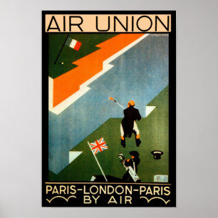 Paris - London - Paris durch Air Poster