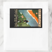 Paris - London - Paris durch Air Rechteckiger Aufkleber (Tasche)