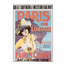 Paris: London Vintage Travel Poster