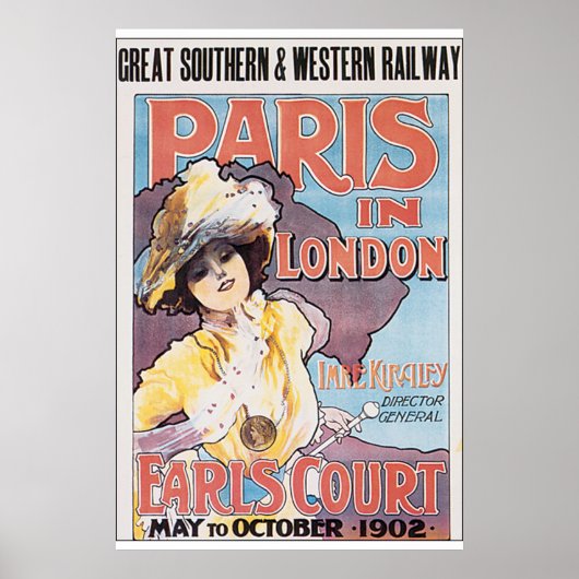 Paris: London Vintage Travel Poster (Vorne)