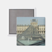 Paris Louvre Glass Magnet (Vorderseite/Rückseite)