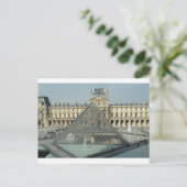 Paris Louvre Glass Postkarte (Stehend Vorderseite)