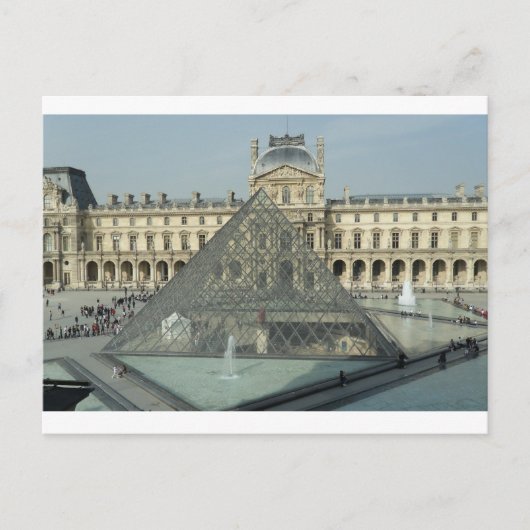 Paris Louvre Glass Postkarte (Vorderseite)