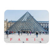 Paris Louvre Museum Pyramide Ansicht Kühlschrankma Magnet (Horizontal)