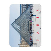 Paris Louvre Museum Pyramide Ansicht Kühlschrankma Magnet (Vertikal)