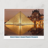 Paris Louvre Museum Pyramide Postkarte (Vorderseite)