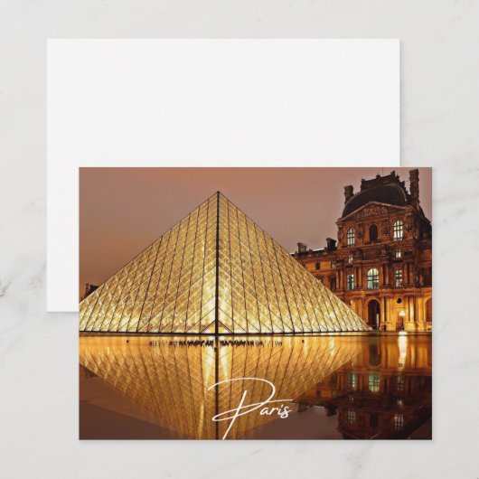 Paris Louvre (Paris) Einladung (Vorne/Hinten)