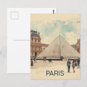Paris Louvre Postkarte (Vorne/Hinten)
