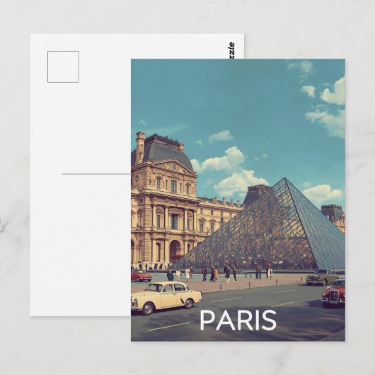 Paris Louvre Postkarte (Vorne/Hinten)