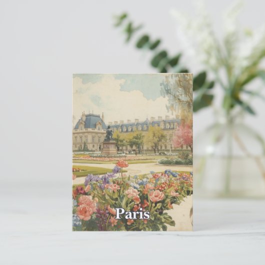 Paris Louvre Postkarte (Stehend Vorderseite)