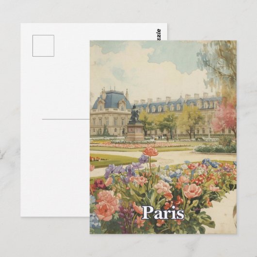 Paris Louvre Postkarte (Vorne/Hinten)