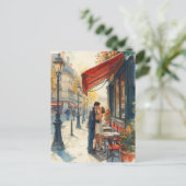 Paris Love Postkarte (Stehend Vorderseite)