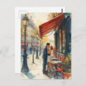 Paris Love Postkarte (Vorne/Hinten)