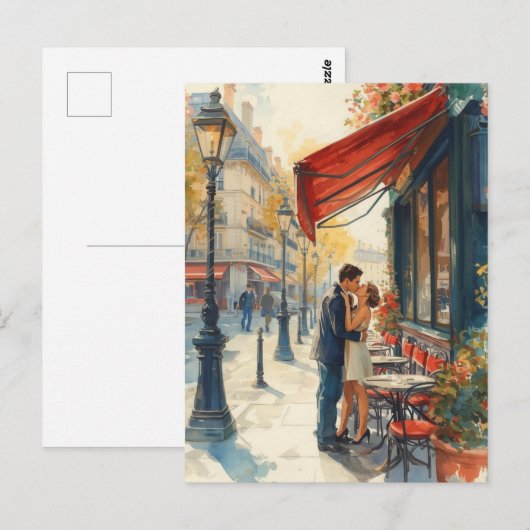 Paris Love Postkarte (Vorne/Hinten)