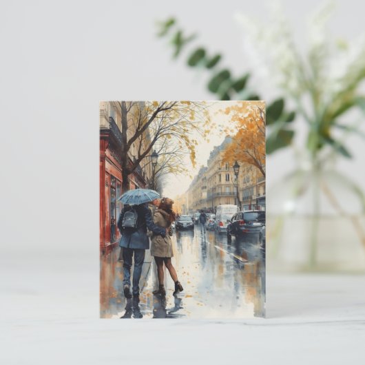 Paris Love Postkarte (Stehend Vorderseite)