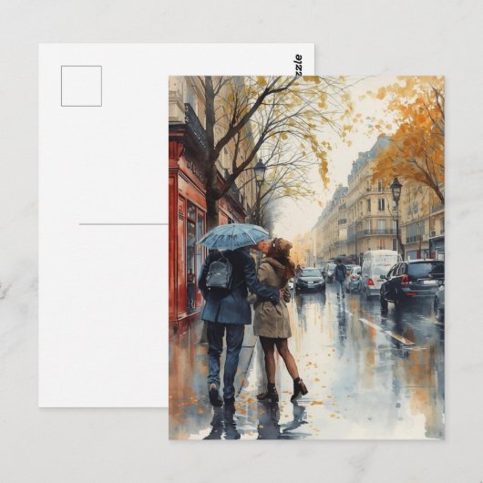Paris Love Postkarte (Vorne/Hinten)