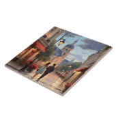 Paris Love: Romantic Couple Evening Stroll France Fliese (Seite)