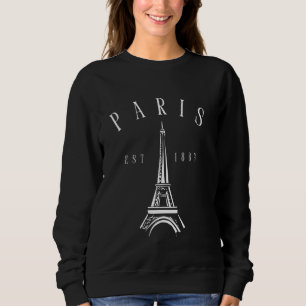 Paris Lovers Vintag Eiffelturm Fans Paris Franc Sweatshirt