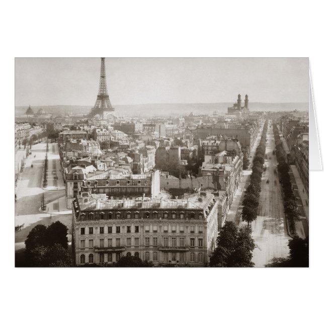 Paris: Luftbild, 1900 (Vorderseite (Horizontal))