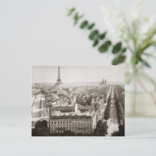 Paris: Luftbild, 1900 Postkarte (Stehend Vorderseite)