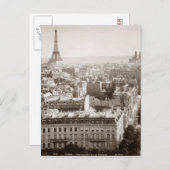 Paris: Luftbild, 1900 Postkarte (Vorne/Hinten)