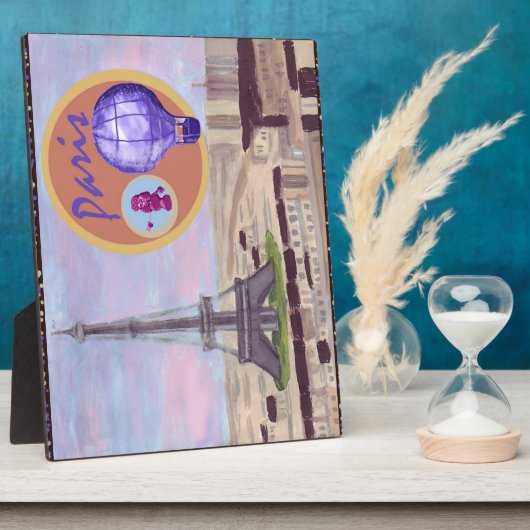 Paris Luftbild mit Eiffelturm, Poodle, A Fotoplatte (Seite)