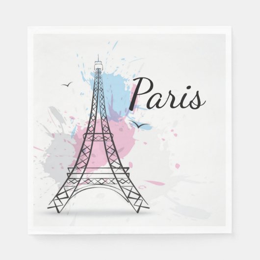 Paris Luncheon Paper Napkins Serviette (Vorderseite)