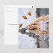 PARIS - LUSTIGE CROISSANTS POSTKARTE (Vorne/Hinten)