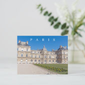 Paris Luxembourg Palace View Postkarte (Stehend Vorderseite)