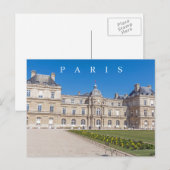 Paris Luxembourg Palace View Postkarte (Vorne/Hinten)