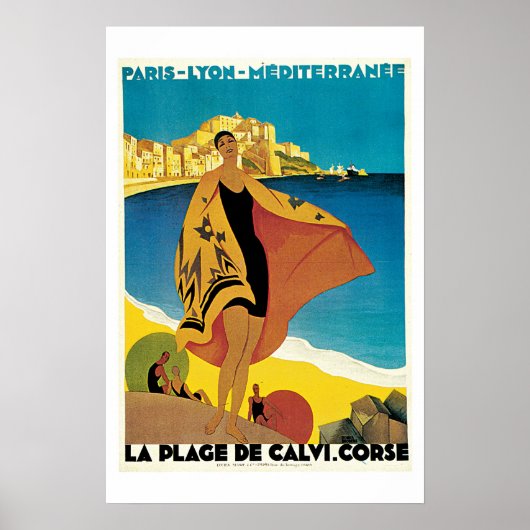 Paris Lyon Mediterranean Vintage Travel Poster (Vorne)