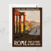 Paris Lyone Rome Mediteranee Vintag Postkarte (Vorne/Hinten)