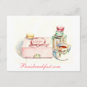 Paris Macaron Box von Carol Gillott Postkarte