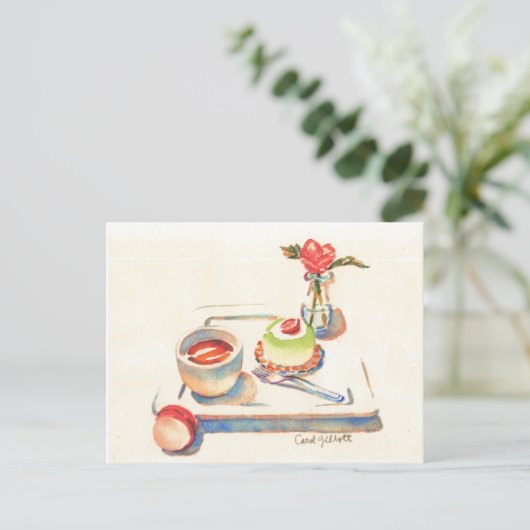 Paris Macaron Postkarte (Stehend Vorderseite)