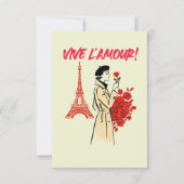 Paris Mädchen Ästhetik – Romantisches Eiffelturm-D Dankeskarte (Vorderseite)