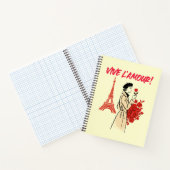 Paris Mädchen Ästhetik – Romantisches Eiffelturm-D Notizblock (Innenseite)