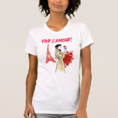 Paris Mädchen Ästhetik – Romantisches Eiffelturm-D T-Shirt (Vorderseite)