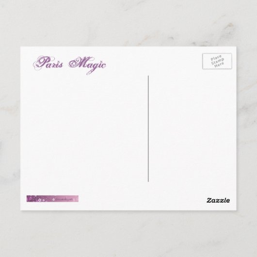 Paris Magic Postcard Postkarte (Rückseite)