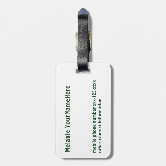 Paris-Makronen Gepäckanhänger (Rückseite vertikal)