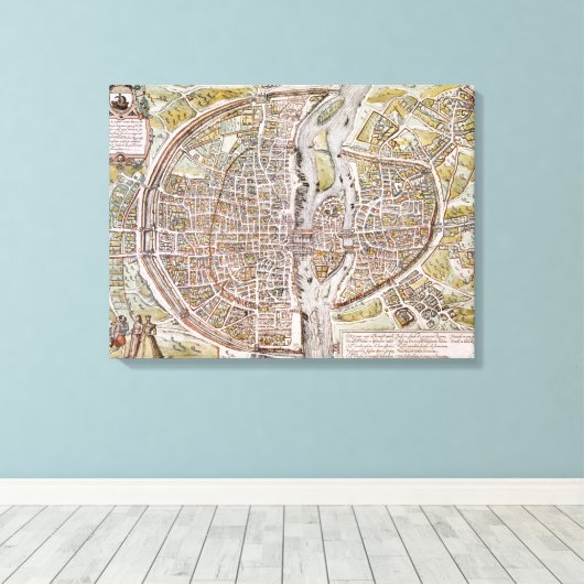 PARIS MAP, 1581 LEINWANDDRUCK (Insitu (Holzboden))