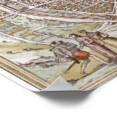 PARIS MAP, 1581 POSTER (Ecke)